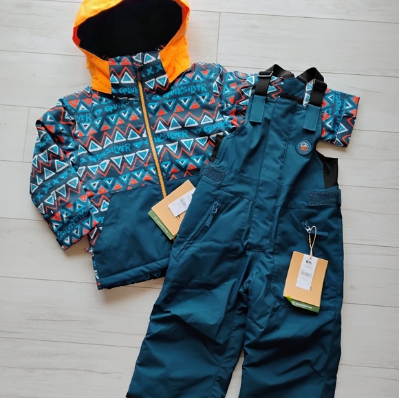 QUIKSILVER NEW Little Mission Snow Jacket & Boogie Snow Bibs - Picture 1 of 15